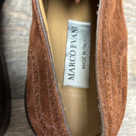 NEW Marco Evani Men’s Italian Sueded Lace Up Shoes Size 10 - Picture 6 of 14